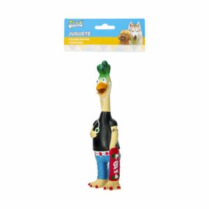 Juguete De Perro Pollo Patinador De Látex SOLEIL 1 Pieza