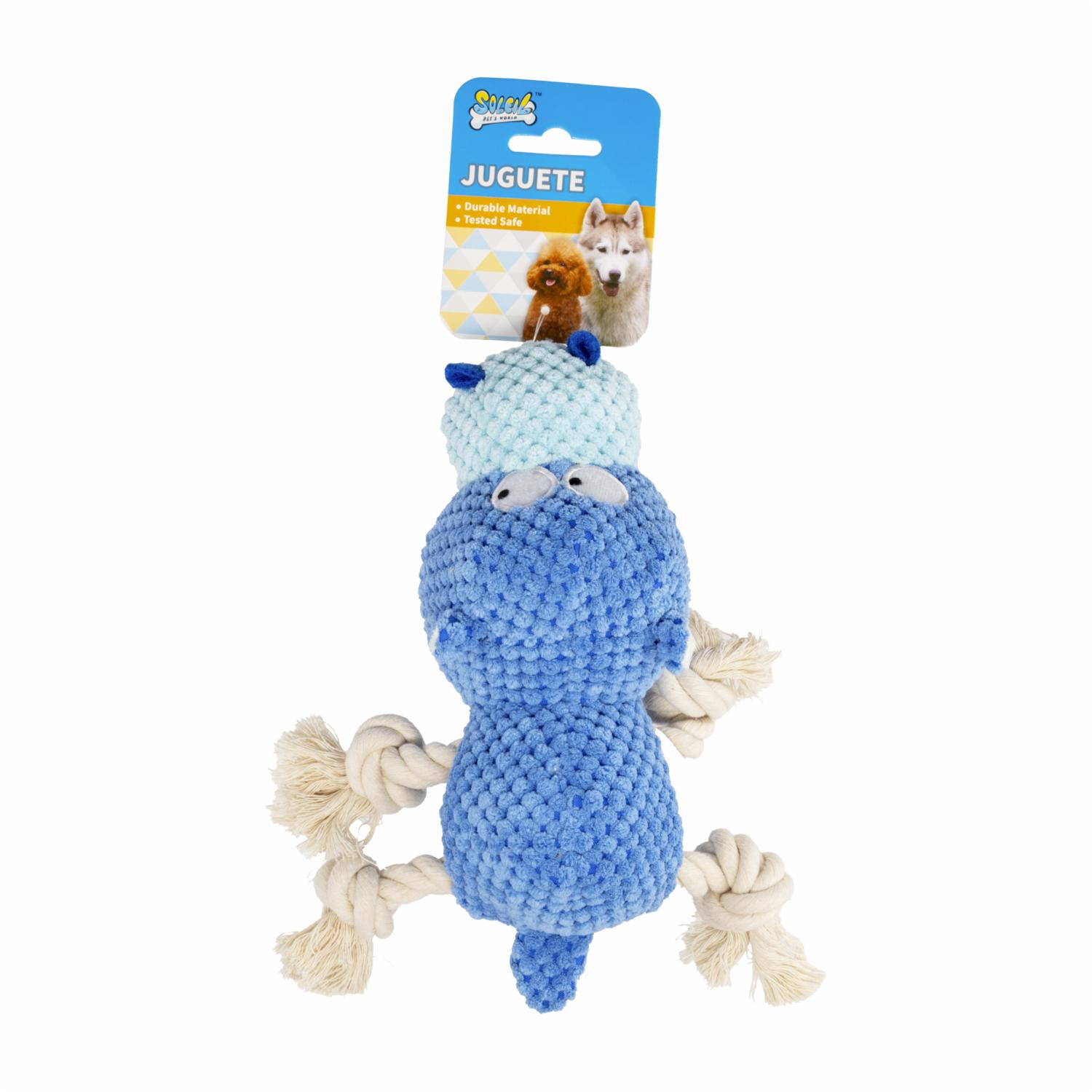 Juguete De Perro Hipopótamo De Felpa SOLEIL 1 Pieza - Imagen 2