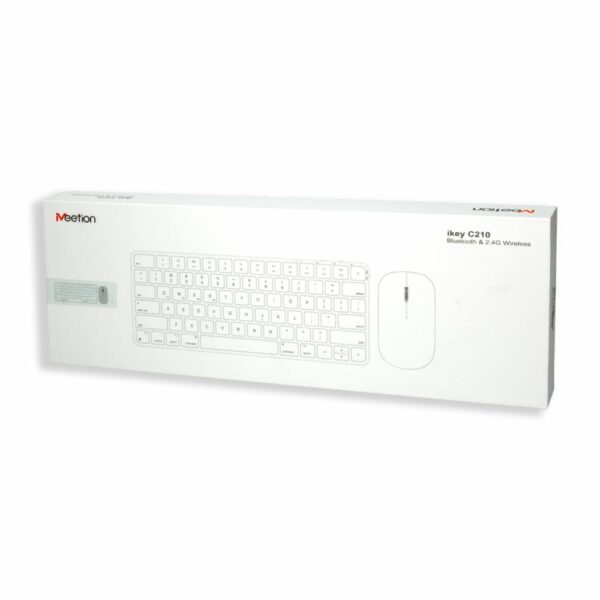 Teclado Y Mouse Slim C210 Blanco MEETION Bluetooth - Imagen 3