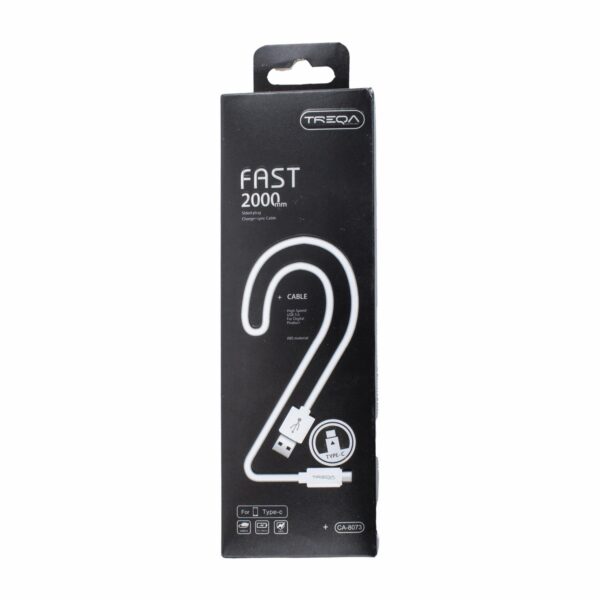 Cable Tipo C Blanco TREQA 2 Metros