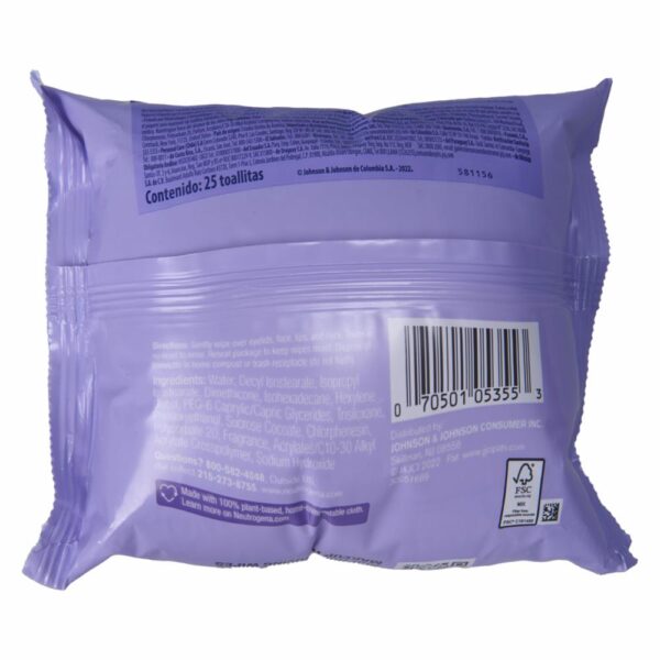 Toallitas Desmaquillantes Night Calming NEUTROGENA 25 U - Imagen 2