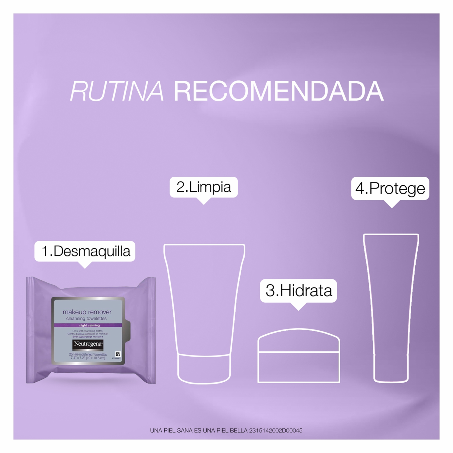 Toallitas Desmaquillantes Night Calming NEUTROGENA 25 U - Imagen 4