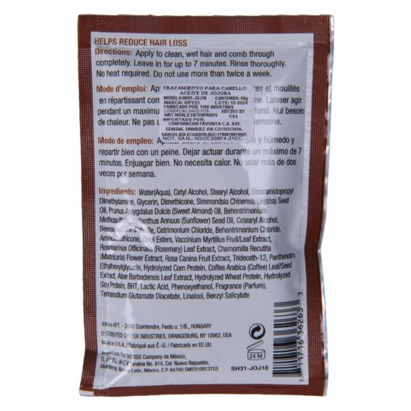 Tratamiento De Cabello Jojoba Oil DIFEEL 50 G - Imagen 2