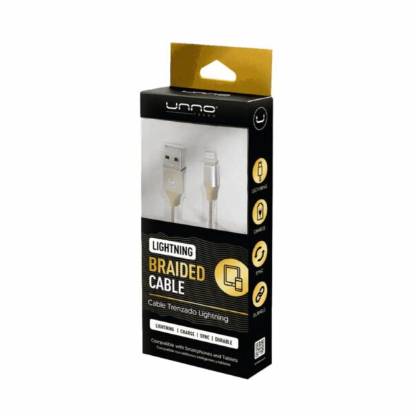 Cable Para Celular Lightning A USB CB4061GD UNNO TEKNO 1 Metro - Imagen 3