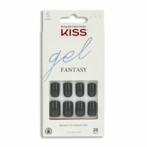 Uñas Postizas Verdes Gel Fantasy Pequeñas KISS X 28 Uds