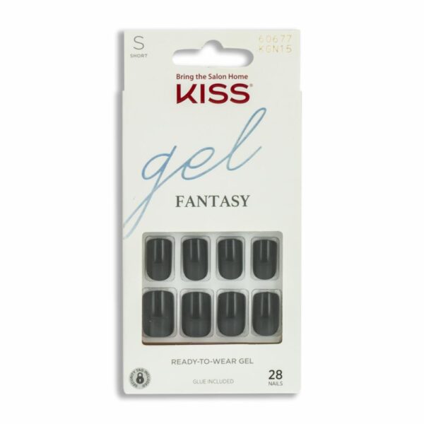 Uñas Postizas Verdes Gel Fantasy Pequeñas KISS X 28 Uds