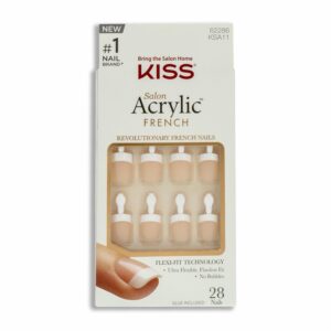 Uñas Postizas Salón Acrylic French KISS X 28 Uds