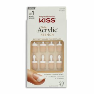 Uñas Postizas Salón Acrylic French KISS X 28 Uds