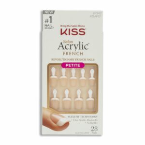 Uñas Postizas Salón Acrylic French Petite KISS X 28 Uds