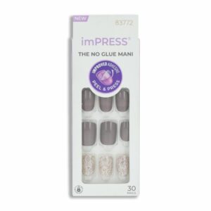 Uñas Press On Puntos Rosa IMPRESS X 30 Uds