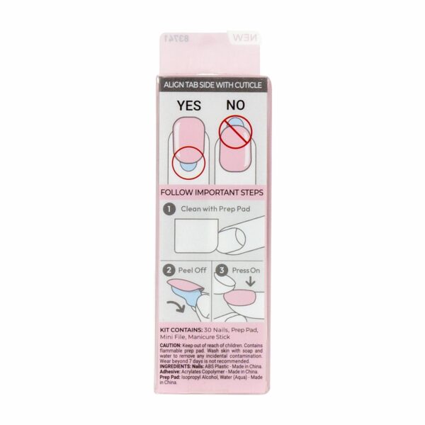 Uñas Press On Eligeme Rosa IMPRESS X 30 Uds - Imagen 2