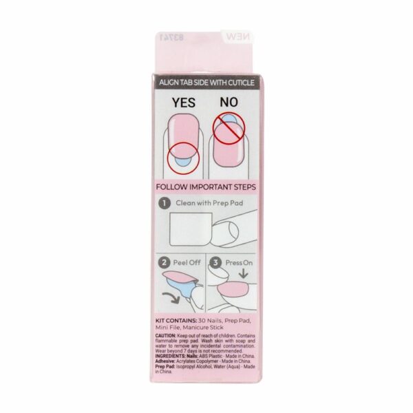 Uñas Press On Eligeme Rosa IMPRESS X 30 Uds - Imagen 2