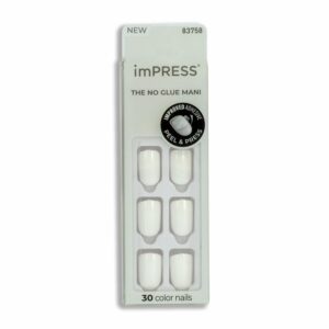 Uñas Press On Color Blanco IMPRESS X 30 Uds
