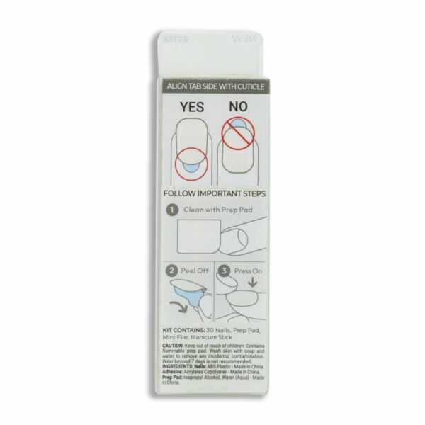 Uñas Press On Color Blanco IMPRESS X 30 Uds - Imagen 2