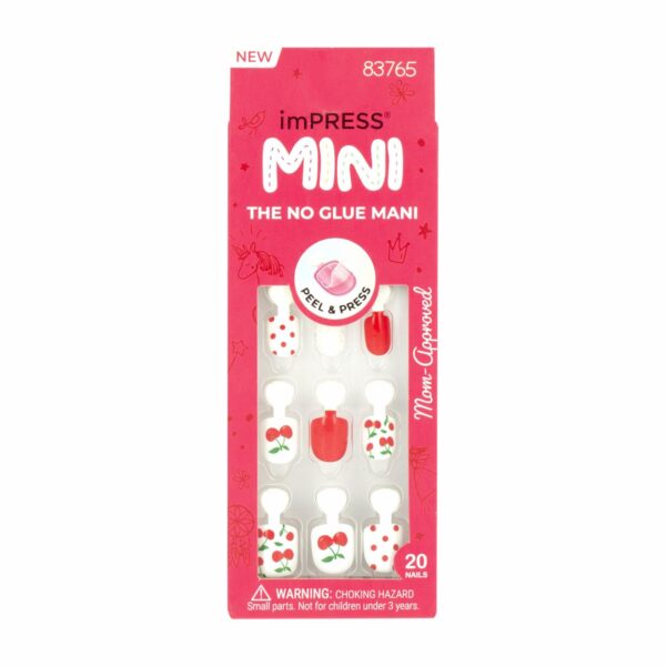 Uñas Press On Mini Diseño De Cerezas IMPRESS X 20 Uds
