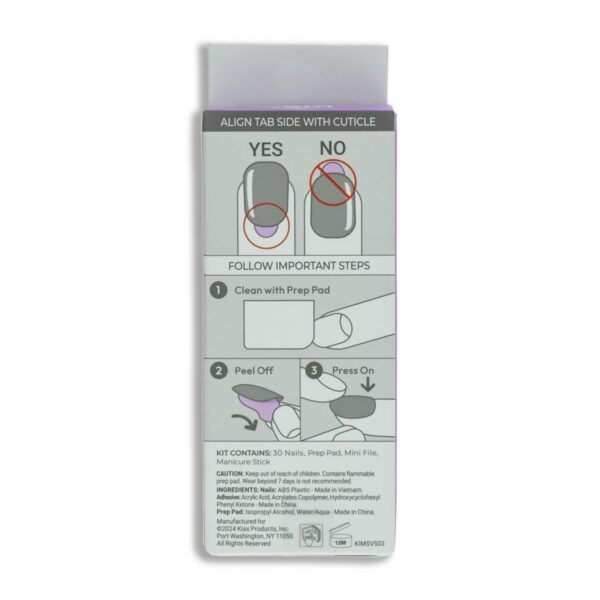 Uñas Press On Rosas Con Brillos IMPRESS X 30 Uds - Imagen 2