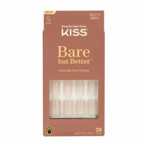 Uñas Postizas Pequeñas Bare But Better TruNude KISS X 28 Uds