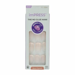 Uñas Press On Francés Rosa IMPRESS X 30 Uds