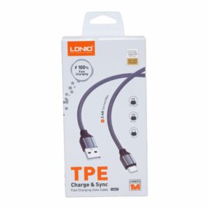 0189 CABLE 2.4A 1MT TELA GRIS