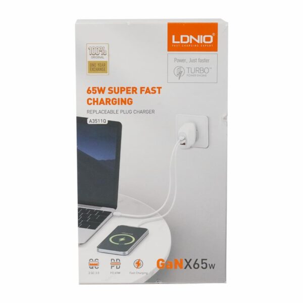 Cargador De Pared A3511Q LDNIO 65W - Imagen 2