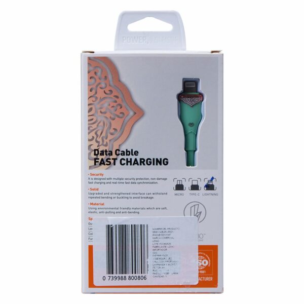 Cable Carga Rápida Para Iphone Electroplating 1 Metro LDNIO 30 W - Imagen 2