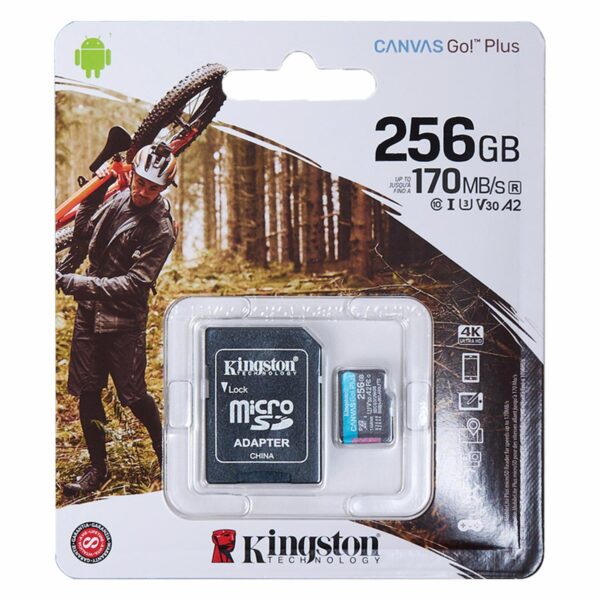Micro SD Con Adaptador Canvas Go Plus KINGSTON 256 Gb
