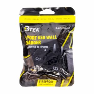 Cargador Negro USB BTEK 1 Puerto