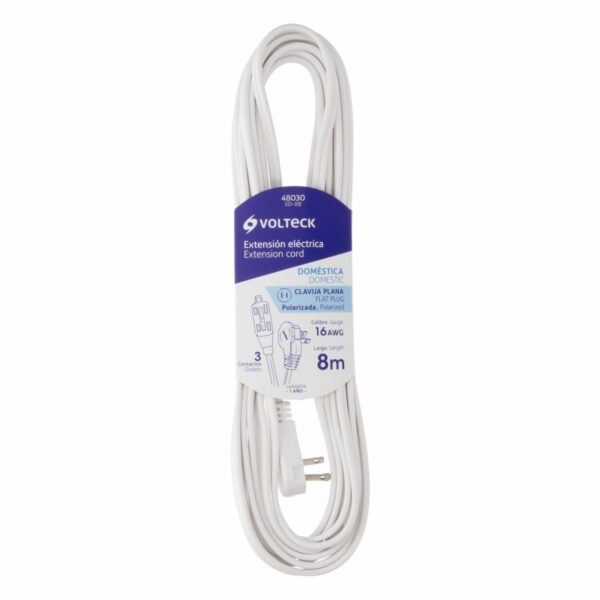 Extensión Eléctrica 2X16 8M Blanco PRETUL Unidad