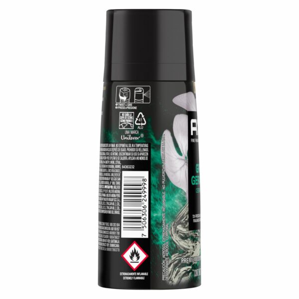 Body Spray Para Caballero Green Geranium AXE 150 Ml - Imagen 3