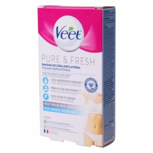 Bandas Depiladoras Axilas y Bikini Para Piel Sensible VEET 16 Uds