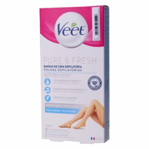 Bandas Depiladoras Piernas Y Cuerpo Para Piel Sensible VEET 12 Uds