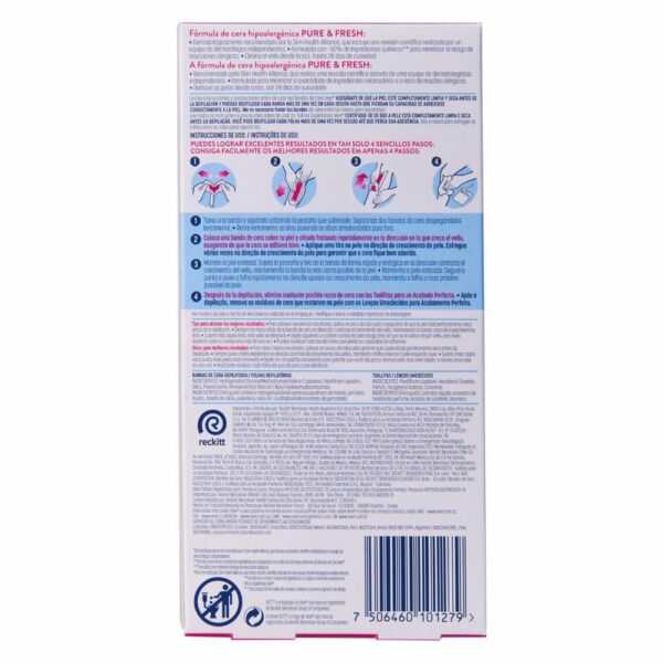 Bandas Depiladoras Piernas Y Cuerpo Para Piel Sensible VEET 12 Uds - Imagen 2