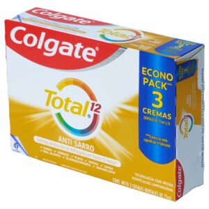 Crema Dental Total 12 Control Antisarro COLGATE 3 X 75 Ml