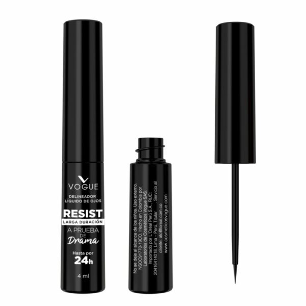 Delineador de Ojos Resist Líquido Negro VOGUE 4 Ml - Imagen 5