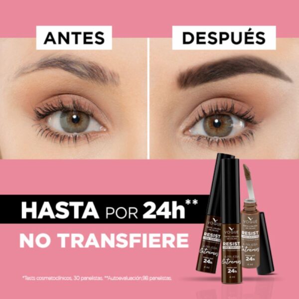 Tinta de Cejas Resist 24 Horas Tono Café VOGUE 4 Ml - Imagen 2