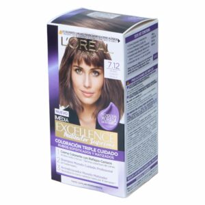 Tinte Para Cabello Matizador Supreme Tono 7.12 Rubio Cenizo Perla EXCELLENCE L´ORÉAL 1 Kit