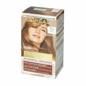Tinte De Cabello Rubio Universal 7U Sin Amoniaco EXCELLENCE 1 Kit