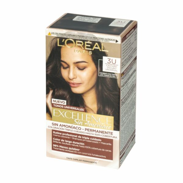 Tinte De Cabello Castaño Oscuro 3U  Sin Amoniaco EXCELLENCE 1 Kit