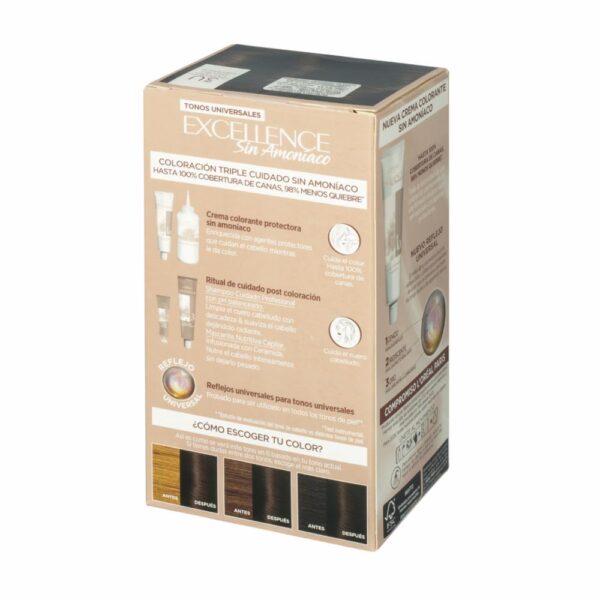 Tinte De Cabello Castaño Oscuro 3U  Sin Amoniaco EXCELLENCE 1 Kit - Imagen 2
