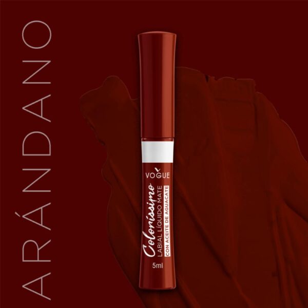 Labial Líquido Colorissimo Tono Arándano VOGUE - Imagen 5