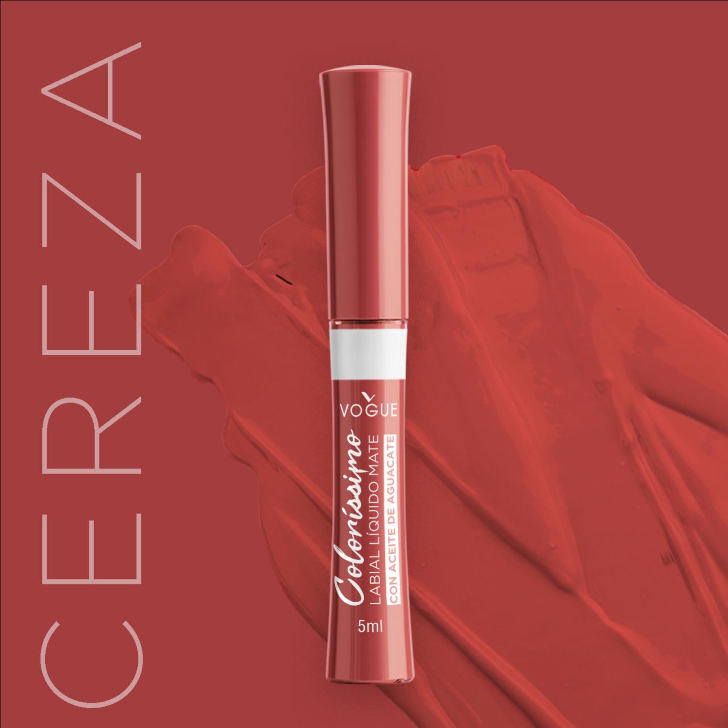 Labial Líquido Colorissimo Tono Cereza VOGUE - Imagen 4