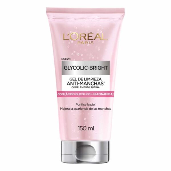 Gel Limpiador Glycolic Bright- Antimanchas Ácido Glicólico y Niacinamida L´ORÉAL PARIS 150 Ml