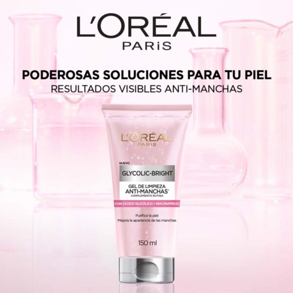 Gel Limpiador Glycolic Bright- Antimanchas Ácido Glicólico y Niacinamida L´ORÉAL PARIS 150 Ml - Imagen 6