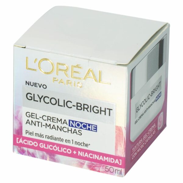 Crema Facial En Gel Glycolic Bright- Antimanchas Ácido Glicólico y Niacinamida L´ORÉAL PARIS 50 Ml - Imagen 2