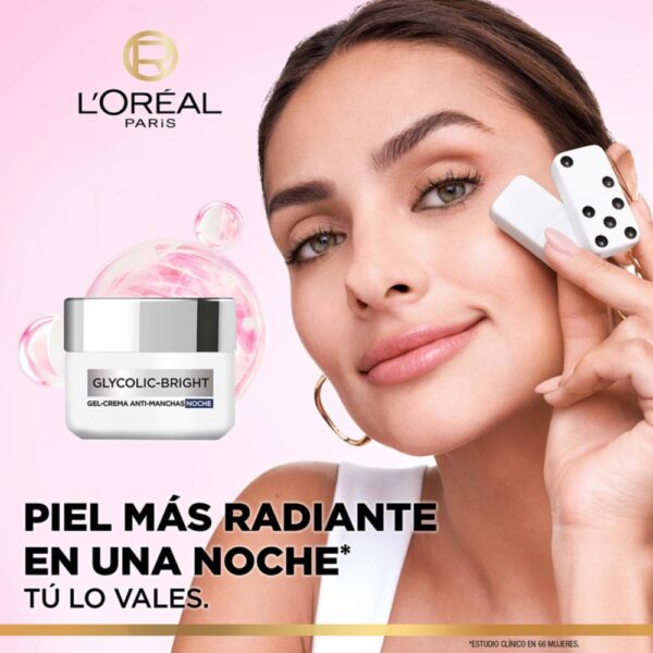 Crema Facial En Gel Glycolic Bright- Antimanchas Ácido Glicólico y Niacinamida L´ORÉAL PARIS 50 Ml - Imagen 3