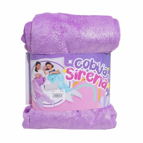 Cobija Sirena Lila LILY TOY´S 120 Cm - Imagen 2