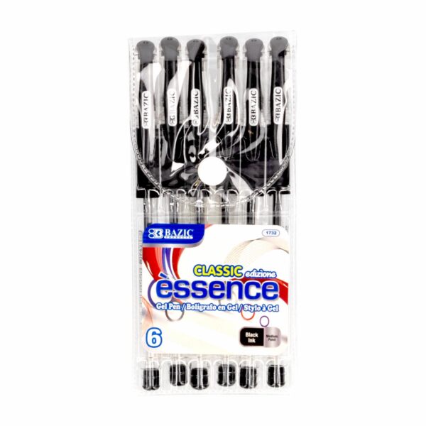 Bolígrafo De Gel Color Negro Essence BAZIC Unidad