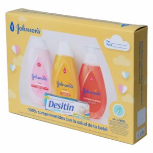 Estuche Infantil Con Shampoo, Crema, Baño Líquido Crema Antipañalitis JOHNSON´S Pack