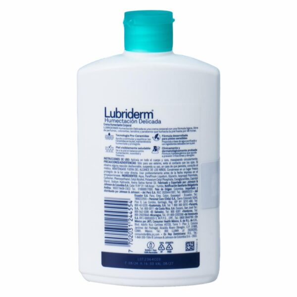 Crema Corporal Humectación Delicada Para Piel Sensible LUBRIDERM 400 Ml - Imagen 2