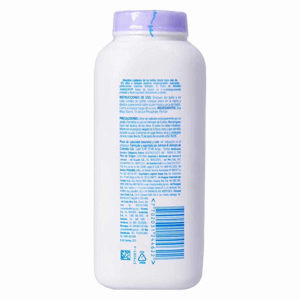 Polvo De Almidón Antes De Dormir Para Bebé JOHNSON'S 200 G - Imagen 2